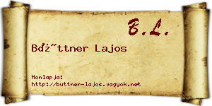 Büttner Lajos névjegykártya